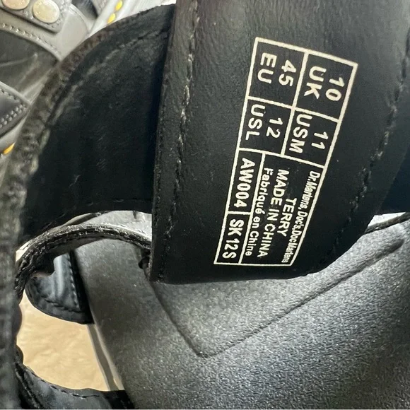 Dr. Martens Chunky Terry Brando Sandals Black